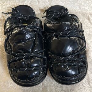 Uggs Black Padded Slip-On Sandals